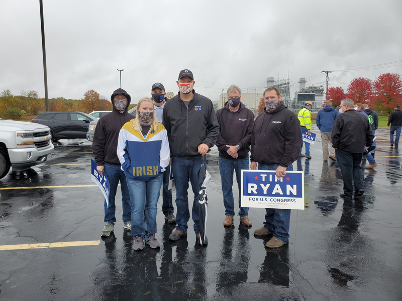 Garrett Frasco Sharon Mettee George Kirally Jr. Congressman Tim Ryan Larry McQuillan and Jesse Wright.